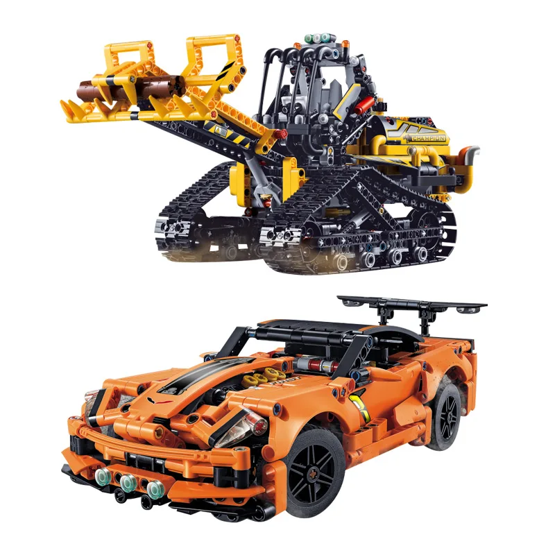 

Super Racing Car Speedboat Helicopter Crawler loader building blocks fit Legoing Technic Mclaren Bricks kids boys toys gifts