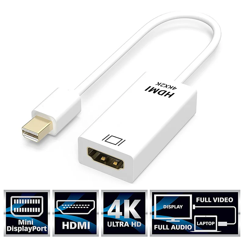 

4K*2K Mini DisplayPort HDMI Adapter DP To HDMI Converter Cable Display Port DP Cable For Apple Mac Macbook Pro Air