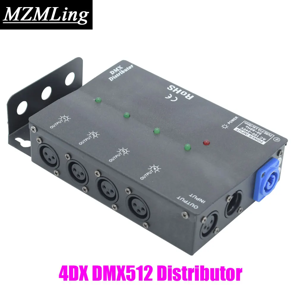 4DX DMX512 разделитель усилителя сигнала для движущихся головок светильник DJ/бар/вечерние/шоу/сценический светильник светодиодный сценический станок