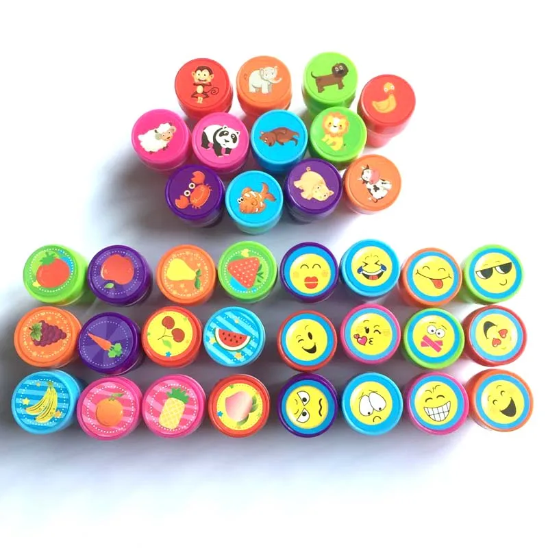 

6/10/12 pcs Fruits Animal Flower Star Self Inking Stamps for DIY Scrapbooking/Card Making/Kids Christmas Fun Decoration Supplies