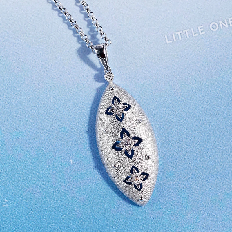 925 Sterling Silver zircon Necklace Sliver 925 Jewelry For Women