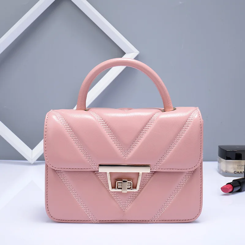 

SXCNN Genuine leather women Top-handle bag High Quality Shoulder bags Fashion Crossbody bag ladies Chains totes Bolsas Feminina