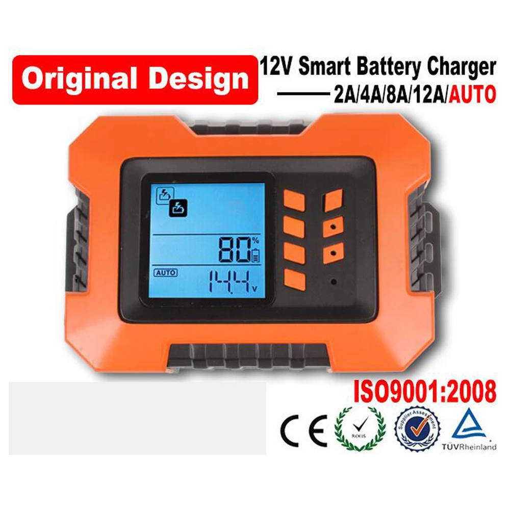 

2A / 4A / 8A / 12A high-frequency intelligent digital display car motorcycle battery charger 12V battery Smart charger