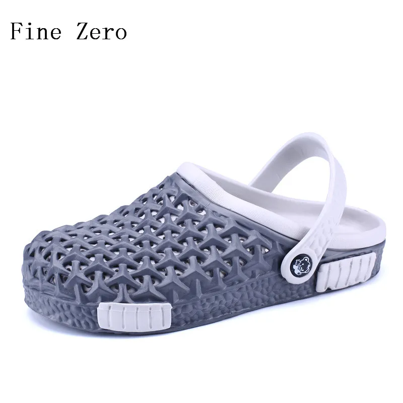 

Male 2017 high quality hollow cut brand designer men air cushion summer blue yellow female slippers beach flip flops men shoe