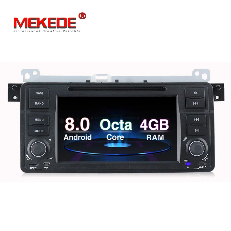 Discount Android 8.0 4GB RAM Car stereo head unit navigation GPS NAVI DVD player for BMW E46 M3 3series support 4G Lte wifi BT canbus 1