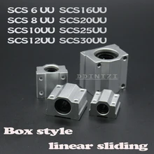 Горячая Распродажа 1 шт. SC8UU SCS8LUU 8 мм Линейный шарикоподшипник блок ЧПУ маршрутизатор SCS6UU SCS10UU SCS12UU SCS13UU для ЧПУ 3D принтер валы стержень