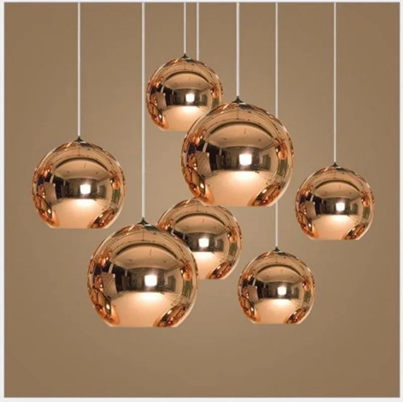 Mirror Glass Ball Pendant Lamp-5
