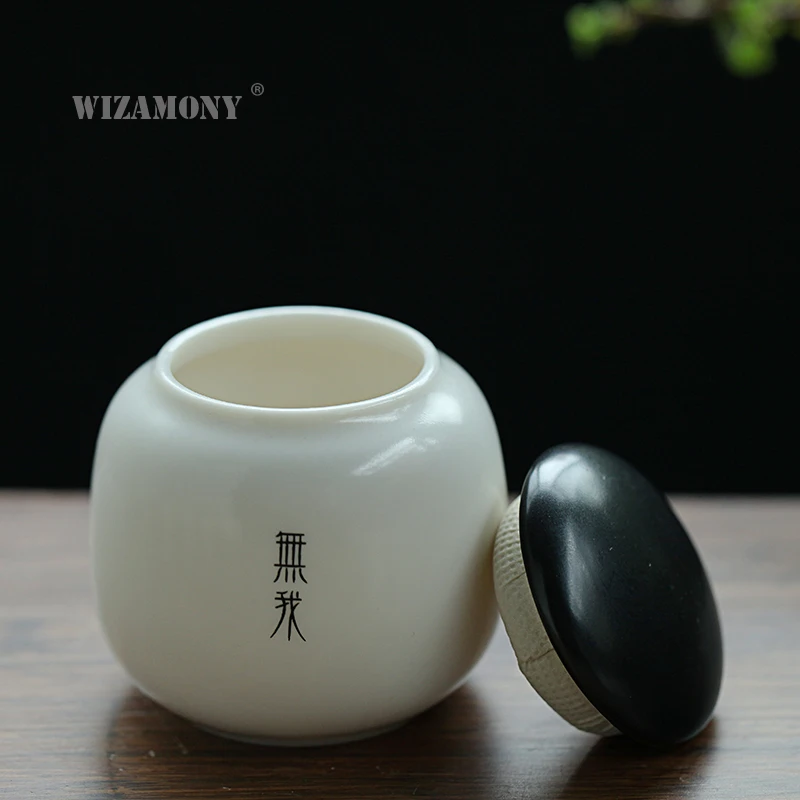 1 шт. WIZAMONY чайная банка Caddy для чая Пуэр Улун китайский фарфор керамическая банка коробочка для чая кунг-фу сундук для хранения