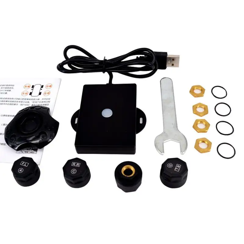 

Car Tire Pressure Monitoring System Car TPMS USB Connecting Android DVD/MP5 Large-size Screen Monitors TPMS Receiver