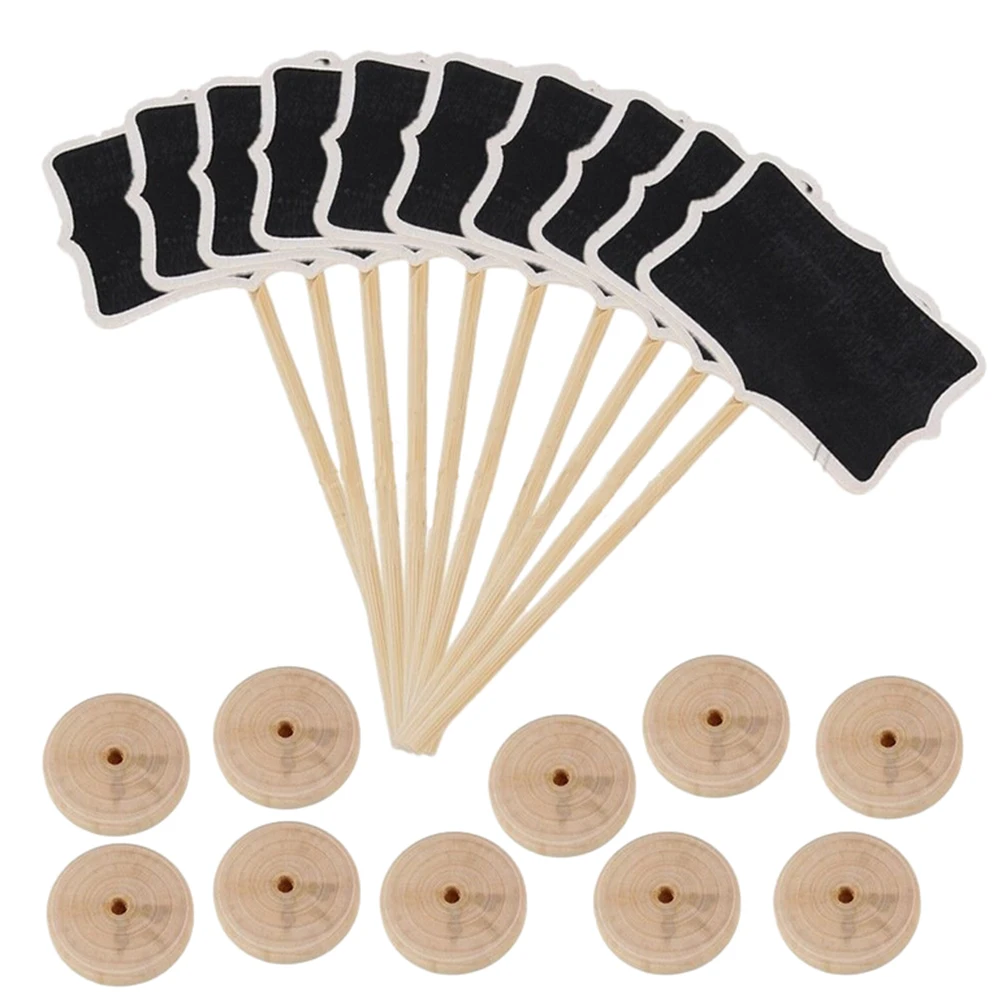 

6Pcs/lot Vintage Mini Wood Chalkboard Blackboard Wooden Place Card Holder Table Number for Wedding Event Party Decoration