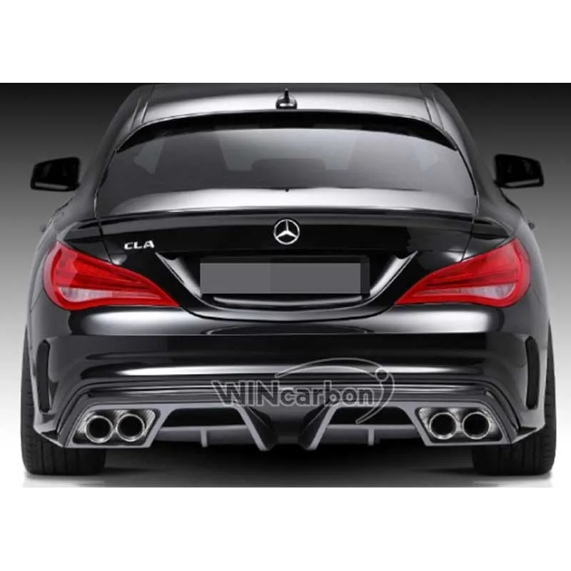 

Real Carbon Fiber Rear Diffuser Lip Apron Fit For Benz W117 C117 CLA AMG SPORT BUMPER 2014UP 2013-2016