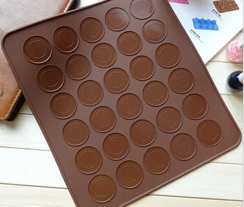 

26*29cm New small Size 30 hole Macaron Special Silicone Mat Cake Muffin Mold Decorating Cream Mat Kitchen Tools ,20pcs/lot
