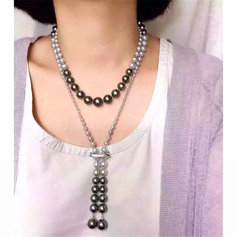 YIKALAISI длинное многослойное жемчужное ожерелье, жемчужное ожерелье для женщин, аксессуары, массивное ожерелье, ювелирное изделие для женщин