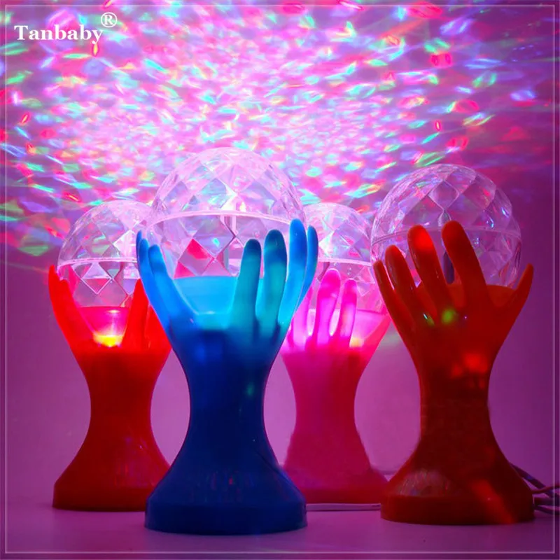 

Tanbaby 110V 220V Auto Rotating Crystal Palm Magic Ball RGB DMX Stage Led Laser Lamp Projector Light for Disco Party KTV DJ PUB