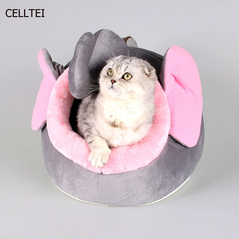 

elephant Shape Dog House Bed Sofa Soft Warm Cat Cotton Cozy Puppy Kitten Pet Kennel Dog Bed Cat House For Small Dog Animals