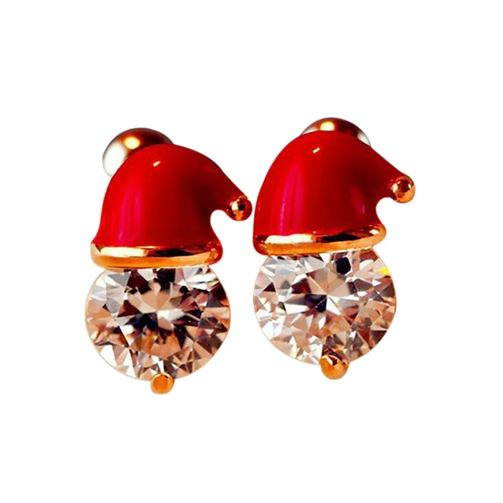 

NEW 1 Pairs Women's New Fashion Christmas hat shap Stud Earrings Jewelry Gift Jewelry for Party Jewelry