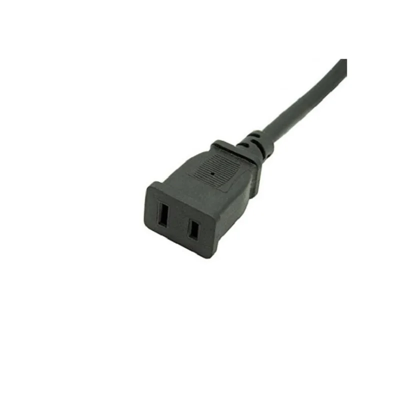 USA Outlet Saver Power Extension Cord Cable 2-prong 2 Outlets for NEMA 5-15P to NEMA 5-15R 50cm