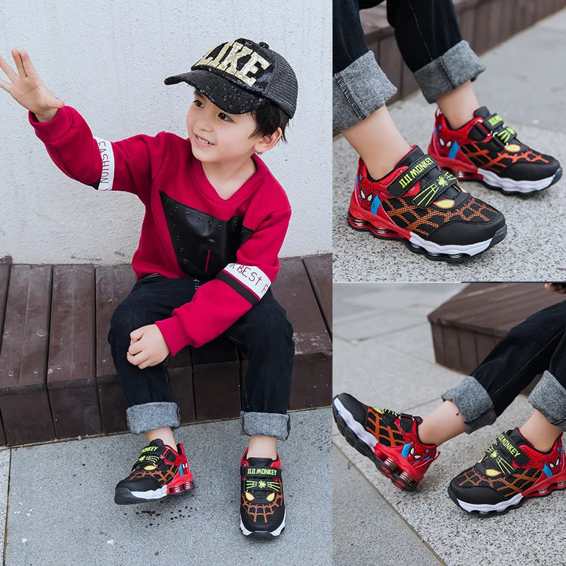 Spiderman Shoes for Kids - Fashionable Boys Sneakers with Soft Sports Running Design and Spring Breathable Material image 5