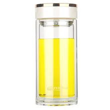 Прямая поставка с фабрики, двухслойная стеклянная Высококачественная портативная с термостойкими чайными чашками, Мужская Высококачественная подарочная чашка для бизнеса и офиса