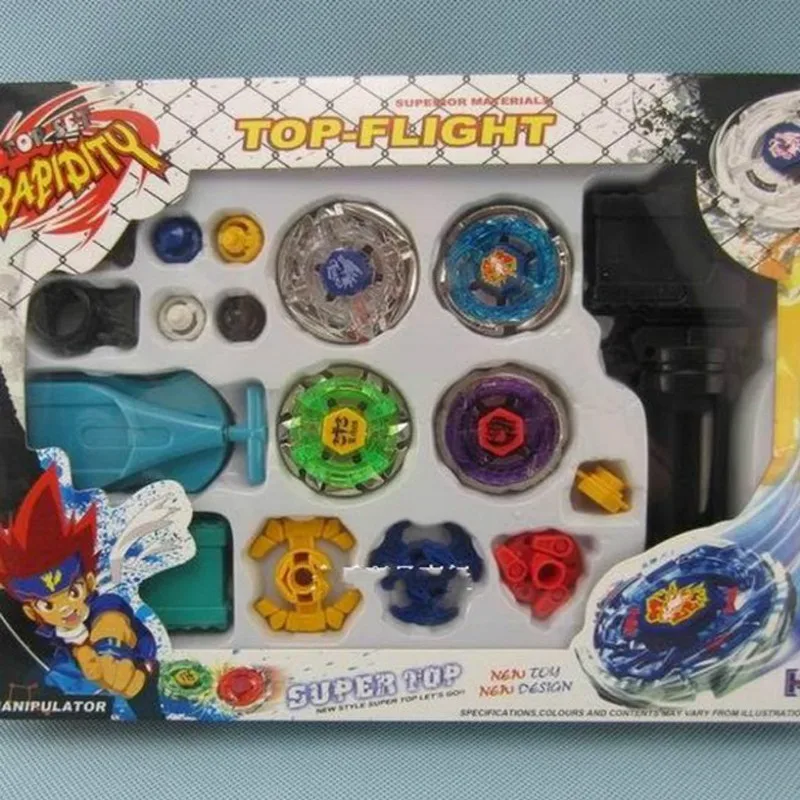 New Metal Master Fusion Top Rapidity Fight Rare Beyblade 4D Launcher Grip Set Gift Children Toys