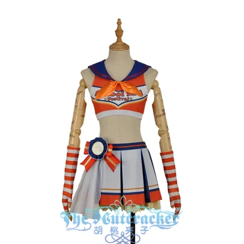 

Cheering Suit Takami Chika Cosplay Costume Girl Orange Skirt LoveLive!SunShine!! Aqours Cheerleaders Awakening