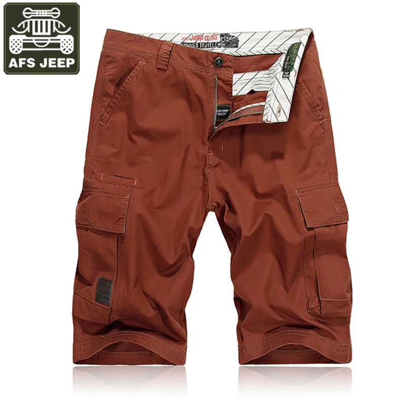 

AFS JEEP Casual Cargo Shorts Men Shorts Homme Summer Mens Shorts Plus Size 30-44 Boardshorts Bermuda Masculina Short Masculino