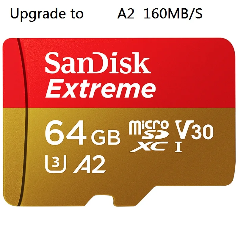 

SanDisk Extreme Mini Sd Card UHS-I C10 U3 V30 A1 32GB 64GB TF Card Smartphone Camera Tablet Micro SD Memory Card with Adapter