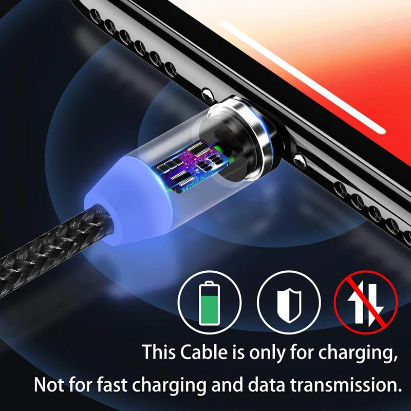 المغناطيسي شاحن كابل يو اس بي مايكرو نوع C الإضاءة كابل 3A سريع شحن شاحن USB ل فون سامسونج Xiaomi الهاتف المحمول كابل المغناطيسي شاحن كابل يو اس بي مايكرو نوع C الإضاءة كابل 3A سريع شحن شاحن USB ل فون سامسونج Xiaomi الهاتف المحمول كابل