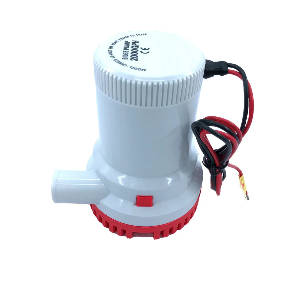 3513 26 De Réductionpompe à Eau Submersible De Cale 12 V 24 V 2000gph Micro Bateau Marin Hydravion Camping Cars Péniche Aquario Accessoires De
