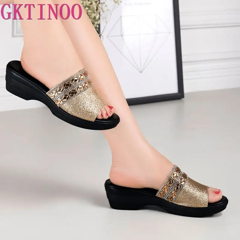 slip on wedges women's shoes