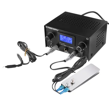 

Tattoo Power Supply Kit with Foot Pedal Switch Controller Clip Cord Body Art Shader Liner Machine Digital LED Permanent Makeup