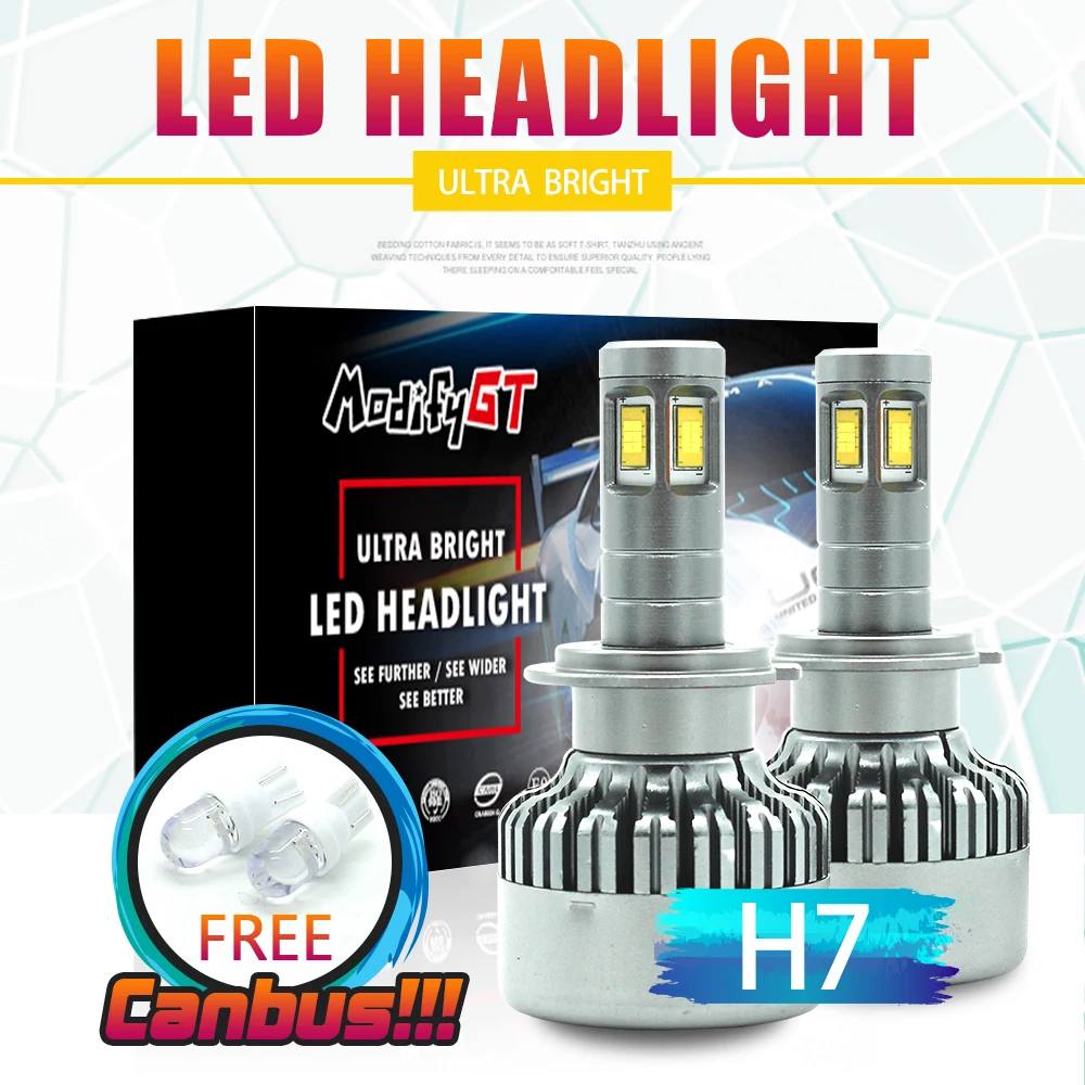 Modifygt V10 H7 led H4 H8/H9/H11 H15 8000LM 100 W 12 V свет фар автомобильные аксессуары Авто CANBUS