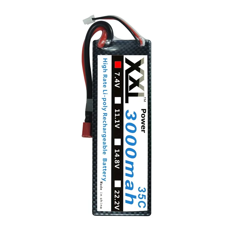 

XXL Lipo battery 3000mah 7.4V 35C 2S with hard case for rc car truck boat Helicopter