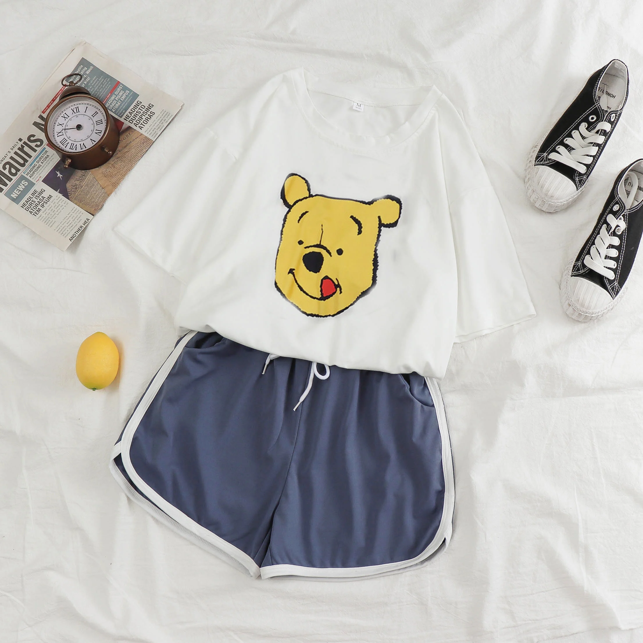 

Tracksuit Letter Cartoon Leopard Print Women Set Outfit Fashion Sexy Two Pieces Suits Casual Overalls Jumpsuits Workout Clothing