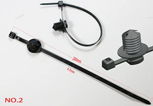 20 шт. нейлоновый Черный Автомобильный кабельный ремень с нажимным креплением фиксатор для проводов Зажим кабельные стяжки - Цвет: 20PCS  NO.2