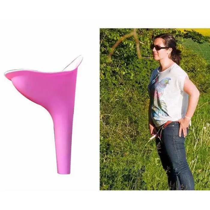 

New Women Urinal Portable Female Urinal Soft Silicone Urination Device Stand Up & Pee Emergency Personal Care Accessaries
