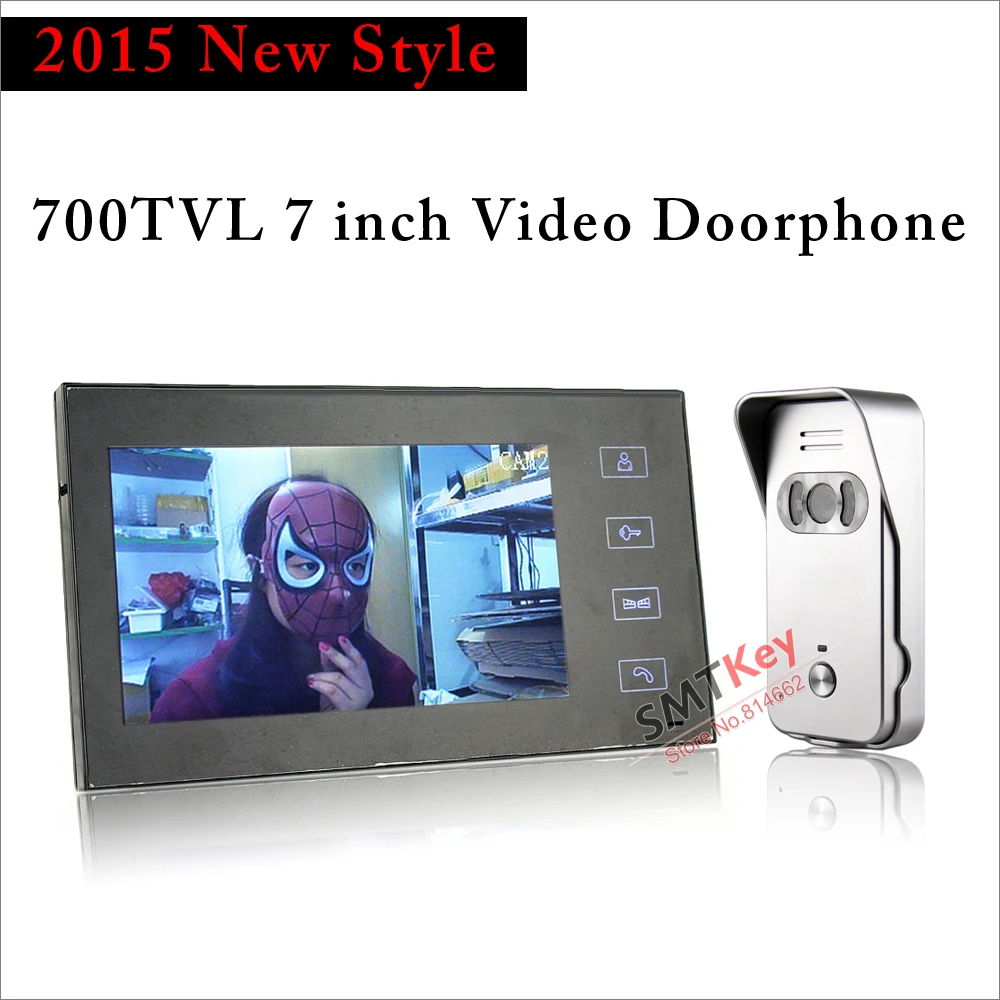 

700tvl outdoor camera 7inch color vdeo doorphone touchpad button intercom Night Vision Outdoor Unit