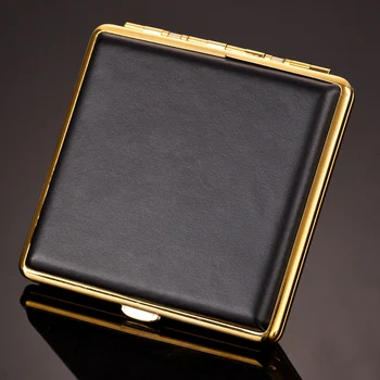 

2020 NEW creative personality Father Gift 20PCS ultra-thin leather wear portable smoking tools Cigarette case 2colors