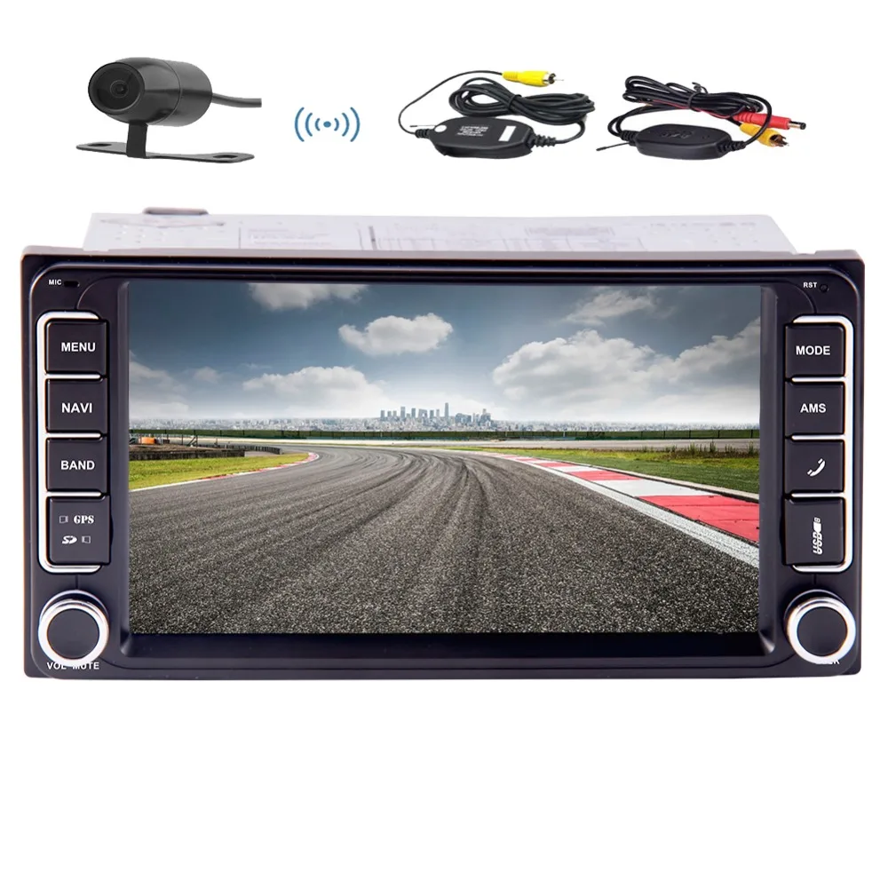 

Touch Screen Support GPS Bluetooth Mirror Link Auto Radio AM FM Steering Wheel control USB TF Card Playing Wireless Rear Camera
