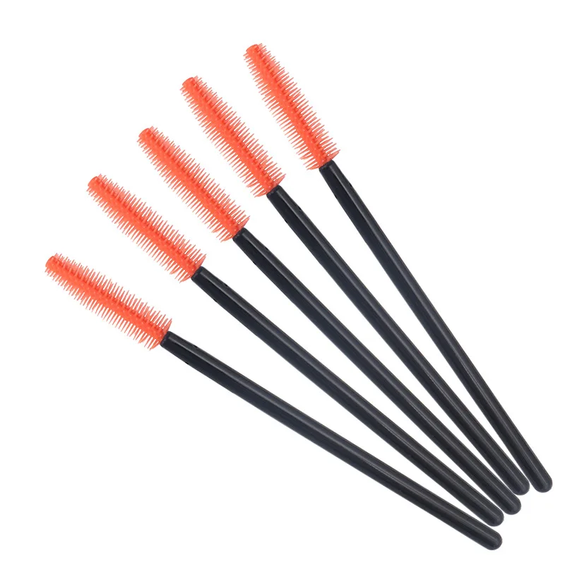 

100Pcs Disposable Silicone Eyelash Brush Comb Mascara Wands Eye Lashes Extension Individual Applicator Eye Beauty Makeup