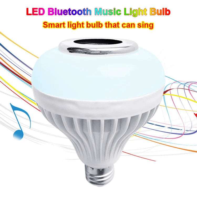 

New Smart LED RGB Wireless Lamp Bluetooth Speaker Bulb 12W Music Playing Indoor Light XOA88