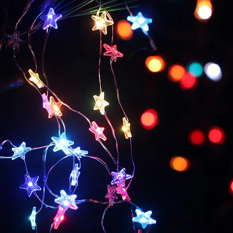 3 м струнный светильник кролик звезды сердце цветы на батарейках праздничный Сказочный светильник s для гирлянды Рождественская вечеринка свадебное украшение