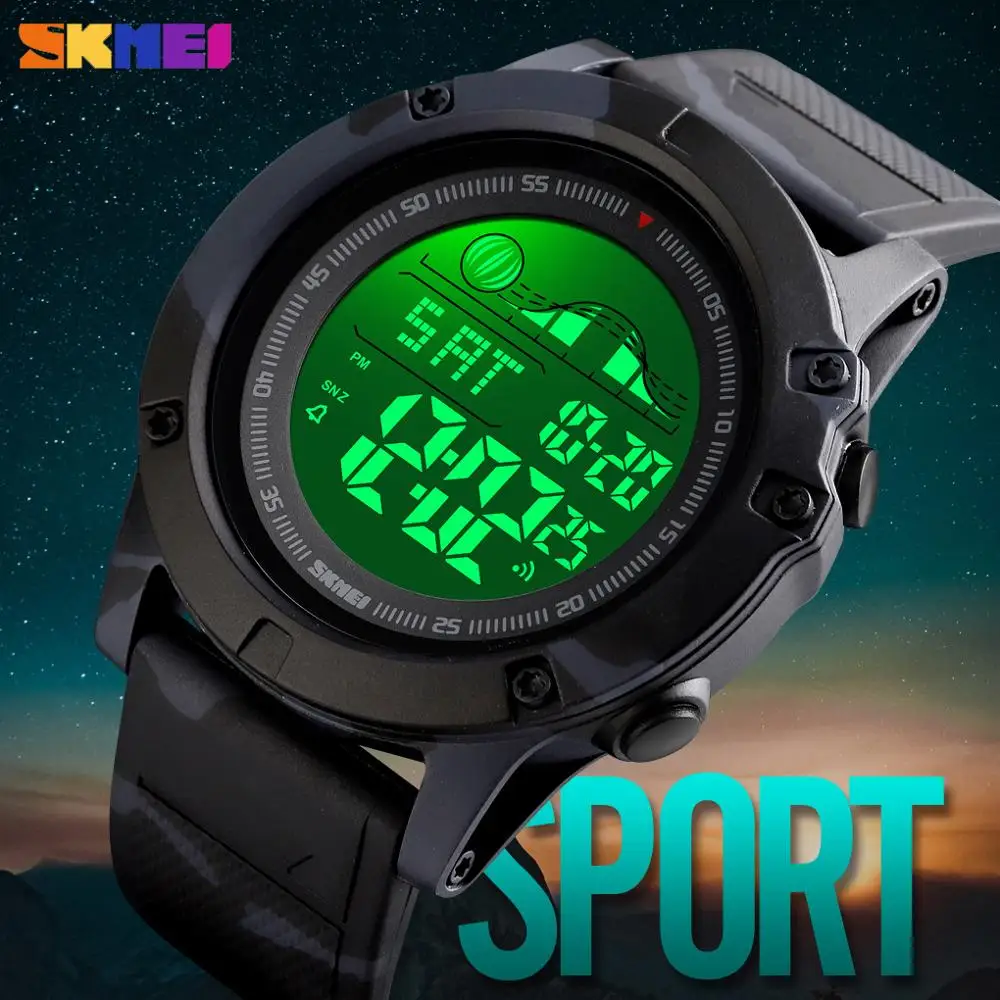 SKMEI Роскошные уличные спортивные цифровые мужские часы модные с хронографом