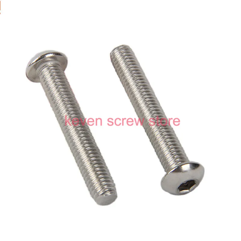 

Free Shipping 100pcs/Lot M4x10 mm M4*10 mm yuan cup Half round head 304 Stainless Steel Hex Socket Head Cap Screw Bolts