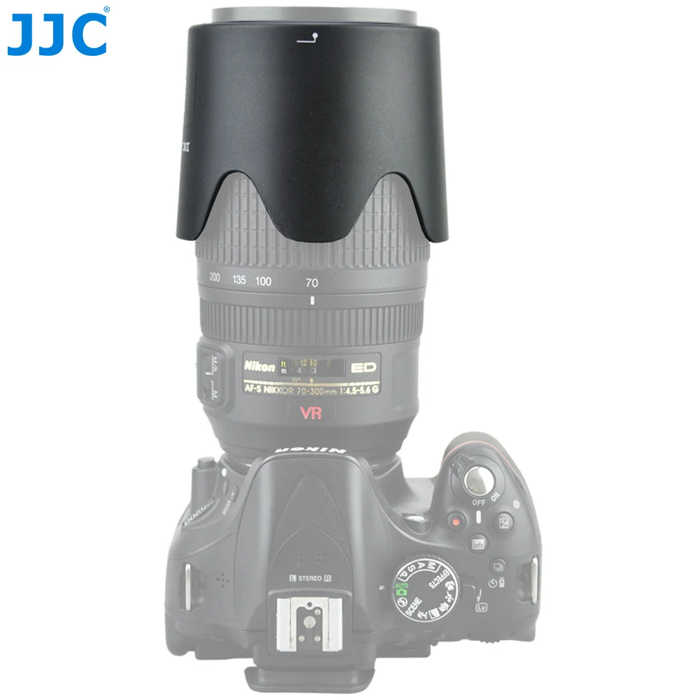 

JJC Camera DSLR Accessories Lens Hood Shade For NIKON AF-S VR Zoom-Nikkor 70-300mm f/4.5-5.6G IF-ED Lens replaces HB-36