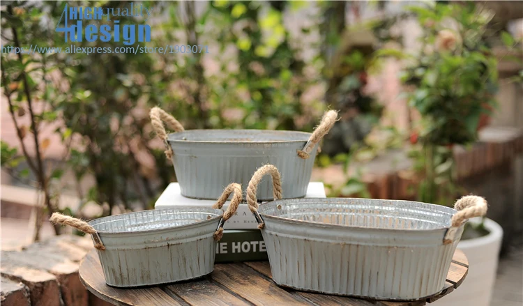 garden decoration pot metal old (3)