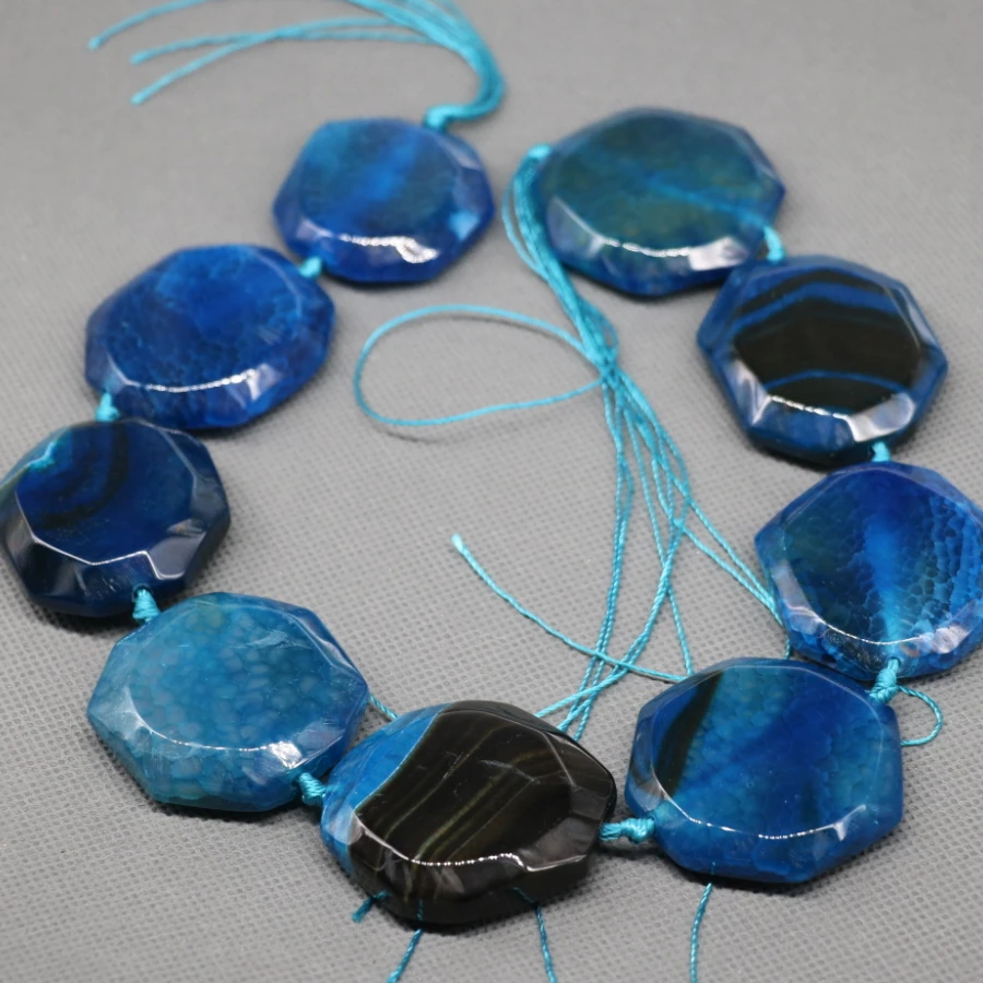 Polished Connector Large Druzy Faceted Gems Stone Necklace Beads Charm