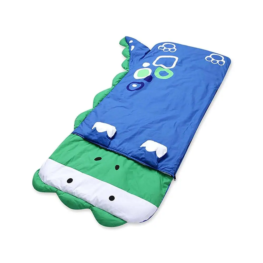 

HuntGold Big Cartoon Child Boy and Girl Sleeping Bag Sheet Slumber Bag w/Pillow 140cm*60cm(blue dinosaur)