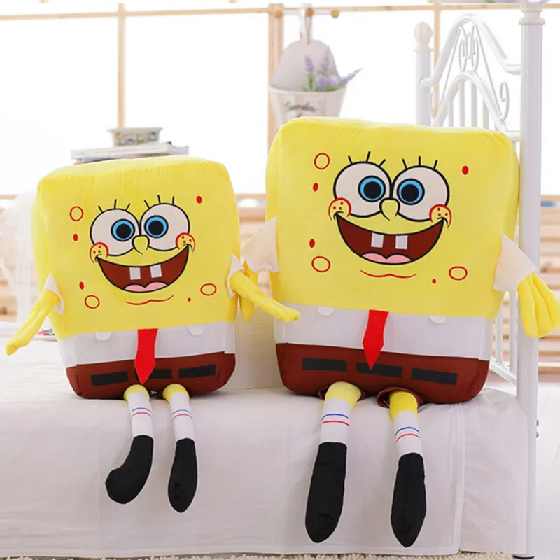 

1pc 40/50cm Sponge Bob Baby Toy Kawaii Soft Plush Toy Anime Cosplay Doll Home Decor Good quality Gift For Kid CuteCartoon Figure