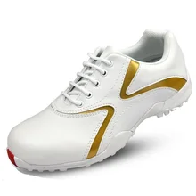 Женская кожаная обувь для гольфа; дышащие удобные кроссовки для женщин; нескользящая обувь для гольфа; тренировочная обувь; Размеры 35-39;# B2254